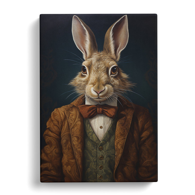 Hare Classicism Art No.2 - Wrapped Canvas, 76cm H x 50cm W x 3cm D