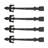 Black Wrought Iron Dummy Strap Hinge 12" L Fleur De Lis Rust Resistant