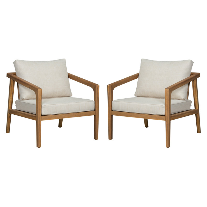 Fauteuil club d'extérieur en bois d'acacia Westin (ensemble de 2)