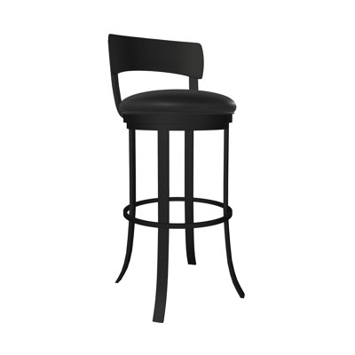 Albie Stockholm Swivel Stool in Vinyl with a Hand Powder Coated Finish