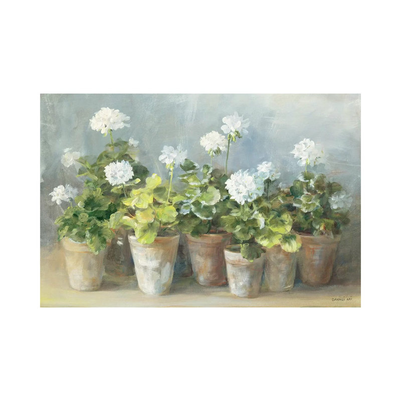Geraniums - Wrapped Canvas Print, 30.48 cm H x 45.72 cm W