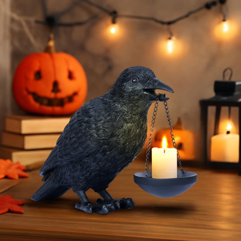 Crow Lamp Tea Lamp Candlestick