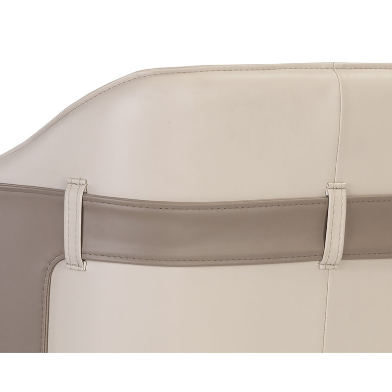 Carter Upholstered Stool with Metal Frame, Counter Stool (26.75" Seat Height), Beige
