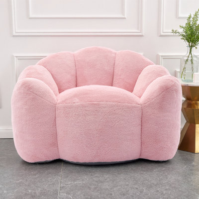 Canapé Lotus Méridienne rembourrée de mousse sans assemblage avec anneau de traction et base antidérapante, mousse à mémoire de forme haute densité pour le salon, la chambre à coucher et le dortoir
