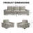 Modern Modular  Sectional Sofa Set of 5/6 Seater Oversized Chenille Couch with Storage Space and USB Port for Living Room and Apartment-542941789-600144892