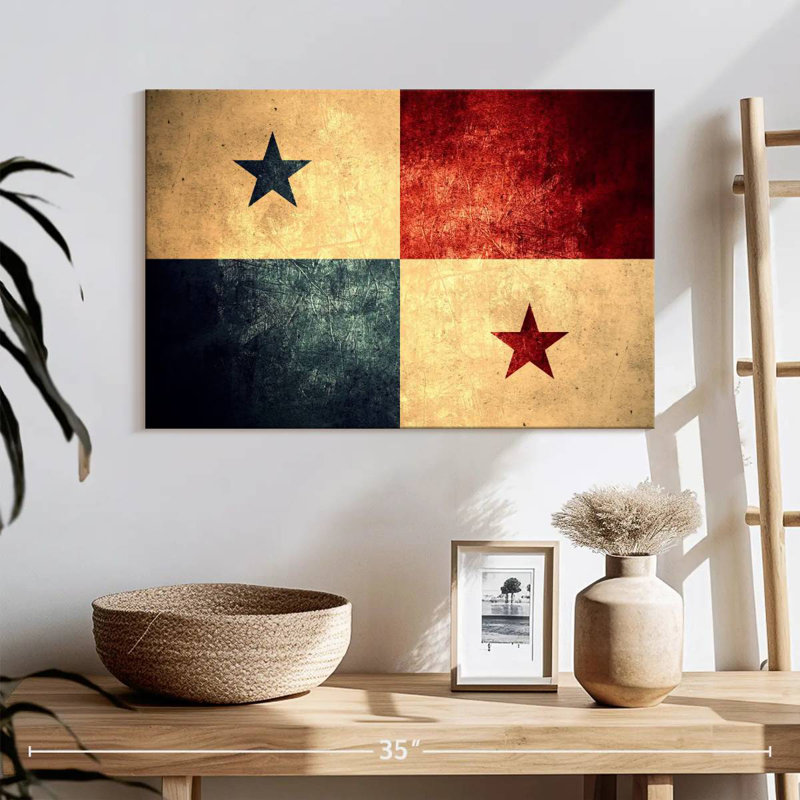 Drapeau de Panama grunge, H 16 po x l 24 po