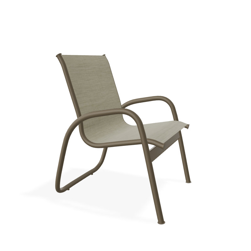 Fauteuil de patio Gardenella, Bristol taupe Sunbrella®, Bois de plage texturé