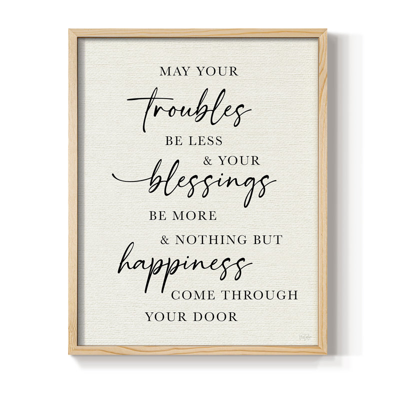 Less Troubles Framed Print - Solid Wood