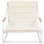 3 chaises longues de plage, beiges et blanches, avec une conception ergonomique pour la pelouse, la terrasse, la chaise longue d'extérieur près de la piscine de 3 tables d'appoint - beige et blanc, piscine