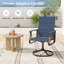 Ensemble de salle à manger 5 pièces imperméable pour terrasse - table ronde d'extérieur et 4 chaises pivotantes rembourrées-468995926