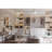 Glass and Linen Blend Flush Mount