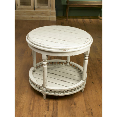 Gingras Round Plank Top End Table by Darby Home Co