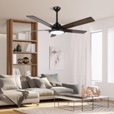 Indoor Large Room Ceiling Fans With Lights You'll Love | Wayfair