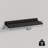 Floating Shelves With Black Metal Guardrail, Shelves For Wall Decor Set Of 3, Wall Shelves For Bedroom, Bathroom, Kitchen, Living Room, Plants, Picture Frames, Art- Black