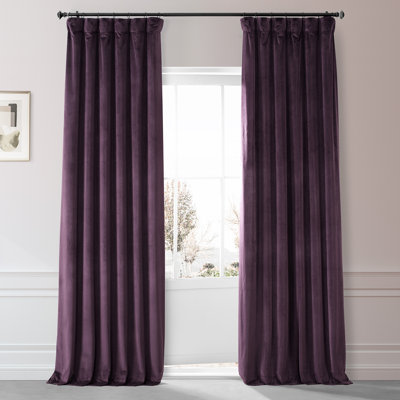 Loria Plush Velvet Blackout Curtain Panel