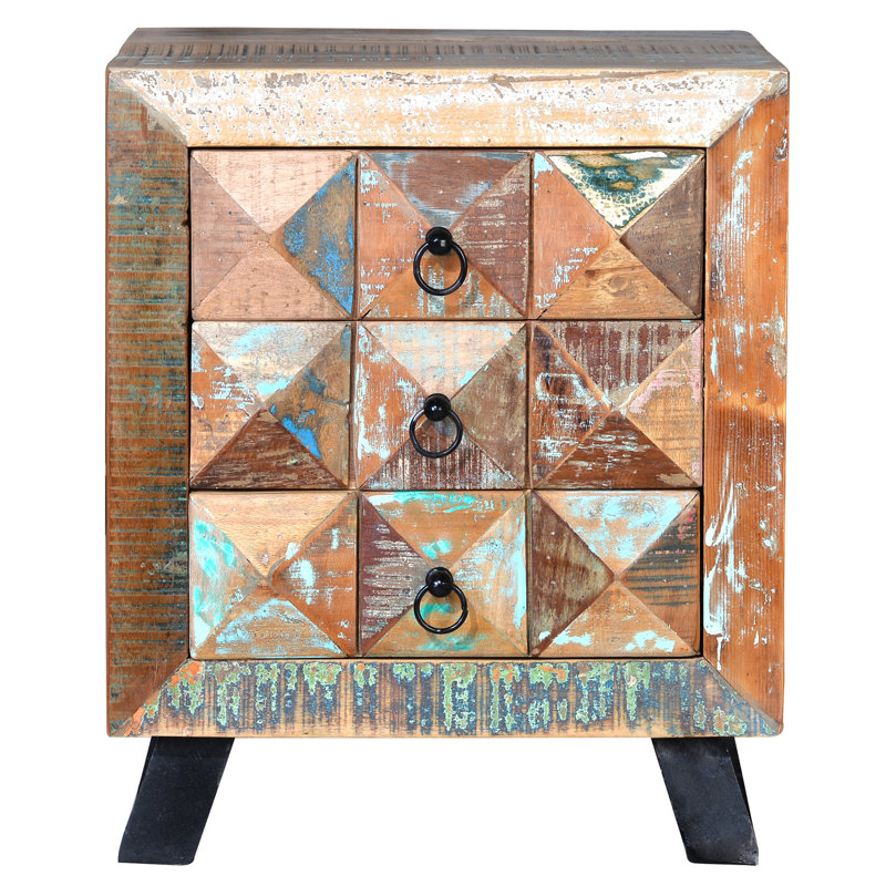 50cm W Solid Wood Bedside Table