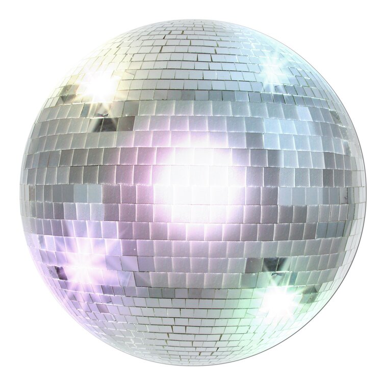 Ballon Numéro Deux D'or Et Boule Disco Sur Le Sol · Photo gratuite