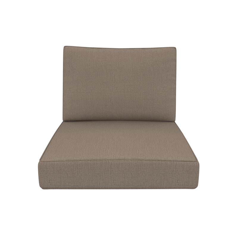 Outdoor Sunbrella Lounge Chair Cushion, Cast Shale Sunbrella® Plainweave