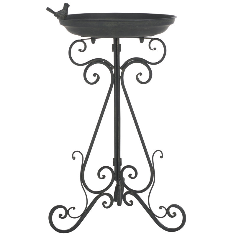 Ashlan Bird Bath, Black