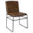 Hedon Metal Dining Side Chair Antique Brown