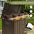 Domi Louvered 49.41'' W 120 Gallons Water Resistant Lockable Deck Box with Wheels in Brown