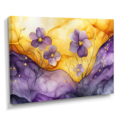 Lavender Blossom Of Apple Blossom Field I - Apple Blossom Canvas Wall Art