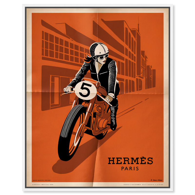 «Riding Elegance», reproduction d'art sur toile par Art Remedy, H 25 po x l 21 po, Cadre blanc