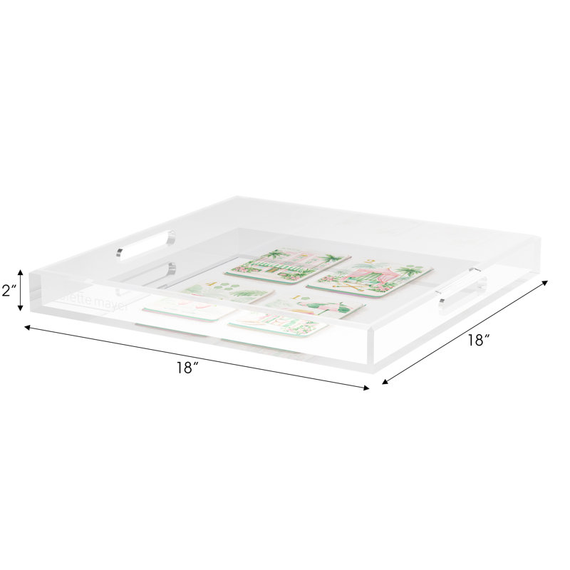 Decorative Tray, 2" H x 18" W x 18" D