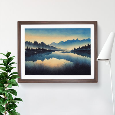 Forest River Reflection - Single Picture Frame Painting