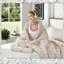 Ensembles de literie à rayures neutres tissés, polyester doux, simple moderne TG pour chambres à coucher