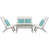 Gray Wash Frame/White Cushion