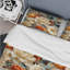 Ensemble de housse de couette à motif floral orange à motif floral rustique orange-1323586278