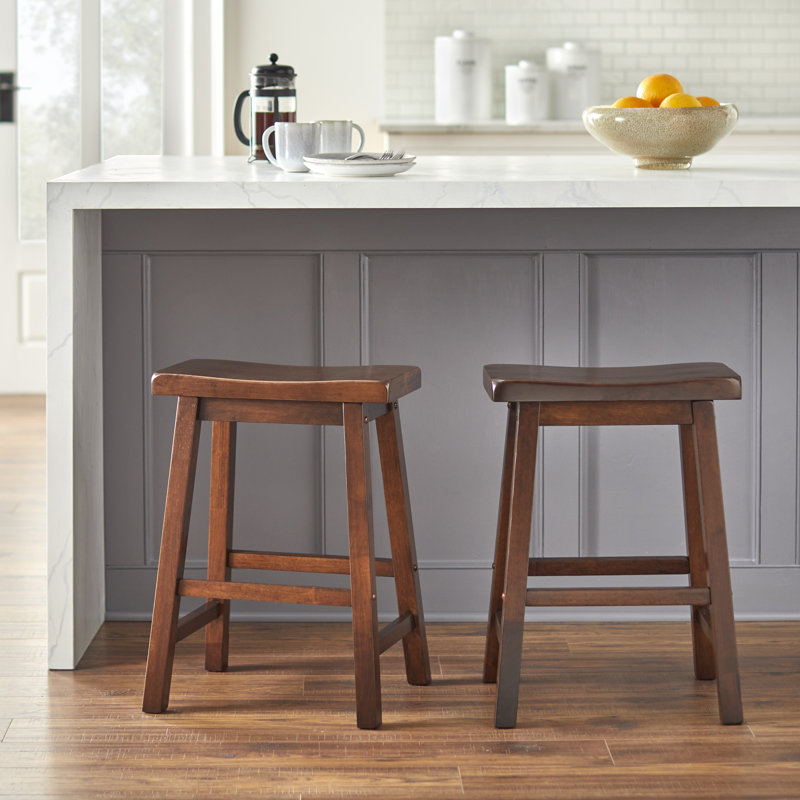 Whitworth Solid Wood Stool, Brown, Bar Stool (29" Seat Height)