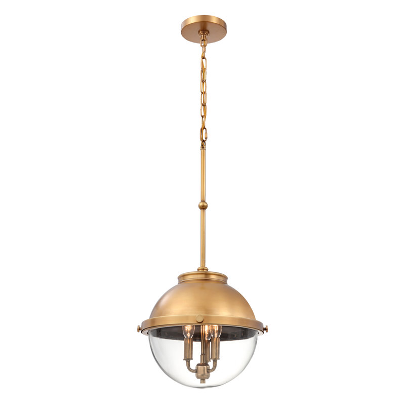 Luminaire suspendu 3 lumières Chambery, Laiton
