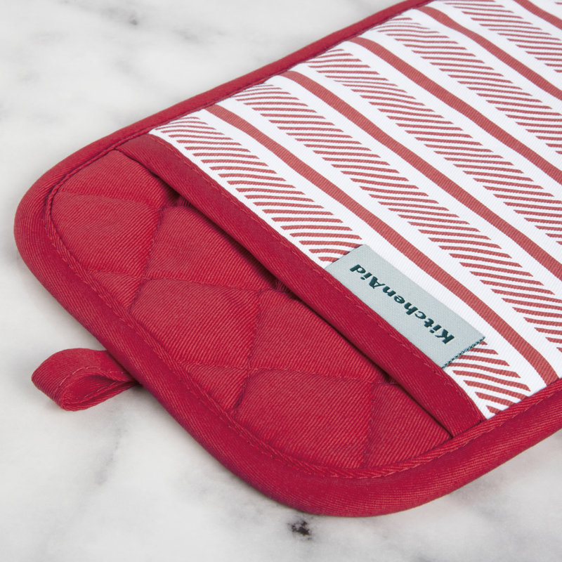 KitchenAid Albany Pot Holder Set, Passion Red