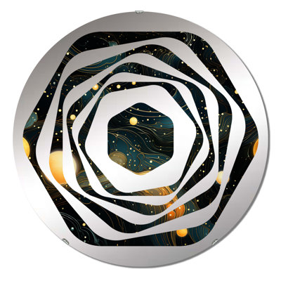 Celestial Constellations Planet Pattern - Amorphe Decorative Mirror