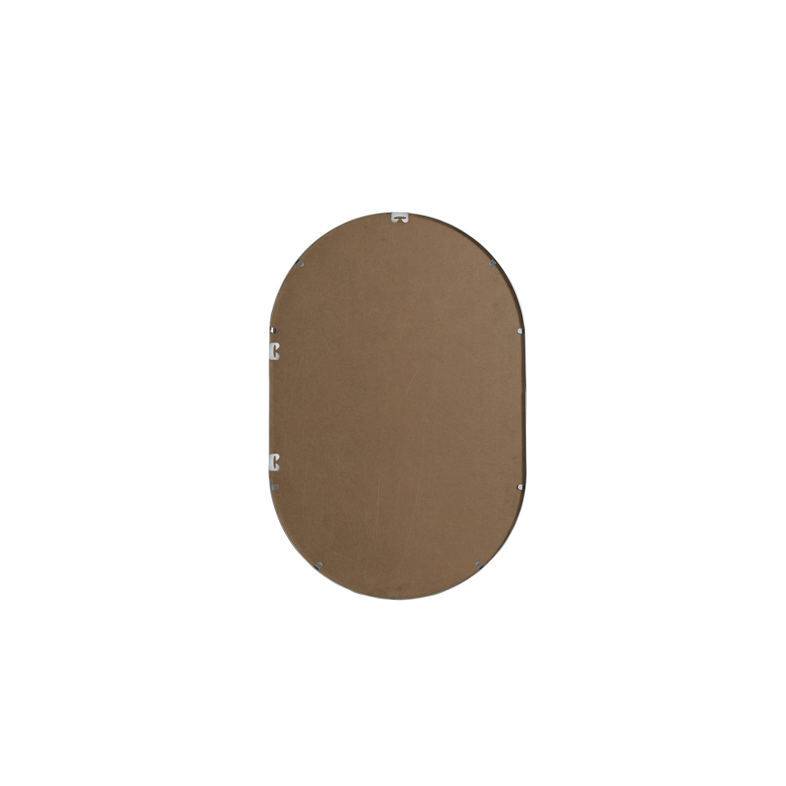 Sabine Metal Pill Wall Mirror, Silver, 36" x 24"