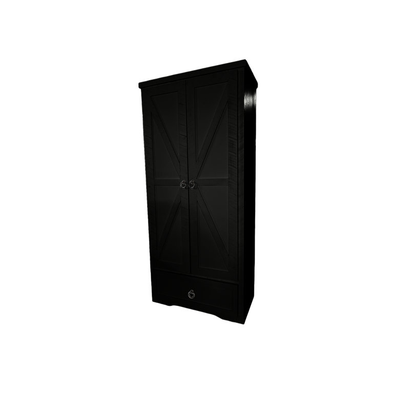 Garde-manger de 72 po Alexianna, Noir, H 72 po x l 38 po x P 17 po