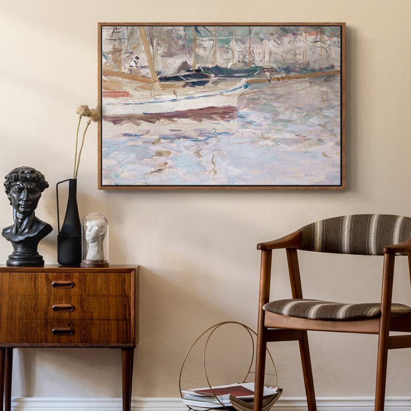 Vintage Nautical Print-CLXXIV -Gallery Wrapped Canvas, H 17 po x l 25 po, Toile encadrée noyer flottant