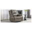 Fauteuil inclinable manuel et pivotant à 360 ° avec bande lumineuse à DEL pour salon, chambre à coucher, gris-1642357728