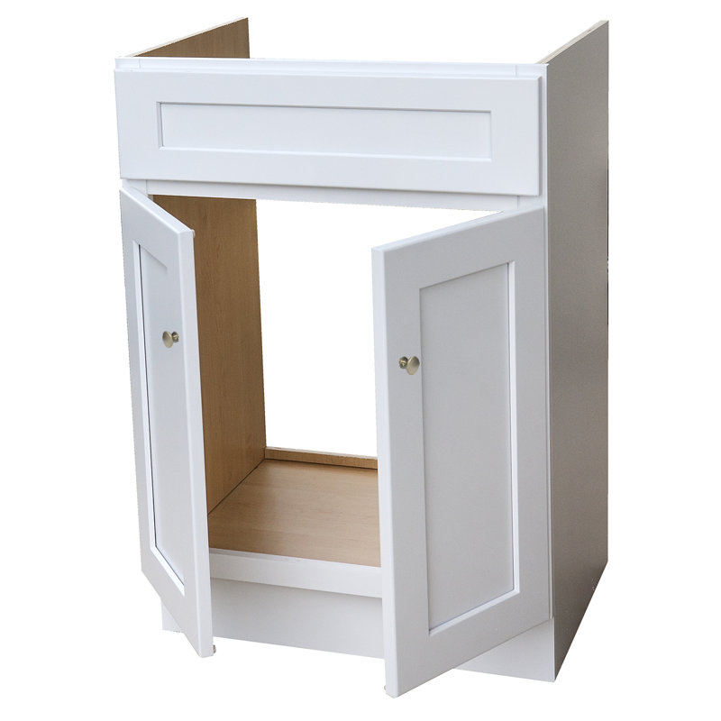 Ransom 24'' White Shaker vanity base cabinet