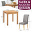 2 - Person Solid Oak Dining Set