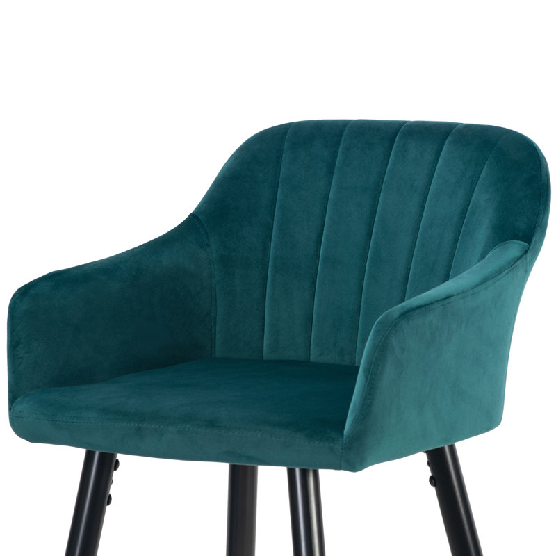 Leticia Upholstered Counter Stool with Metal Frame