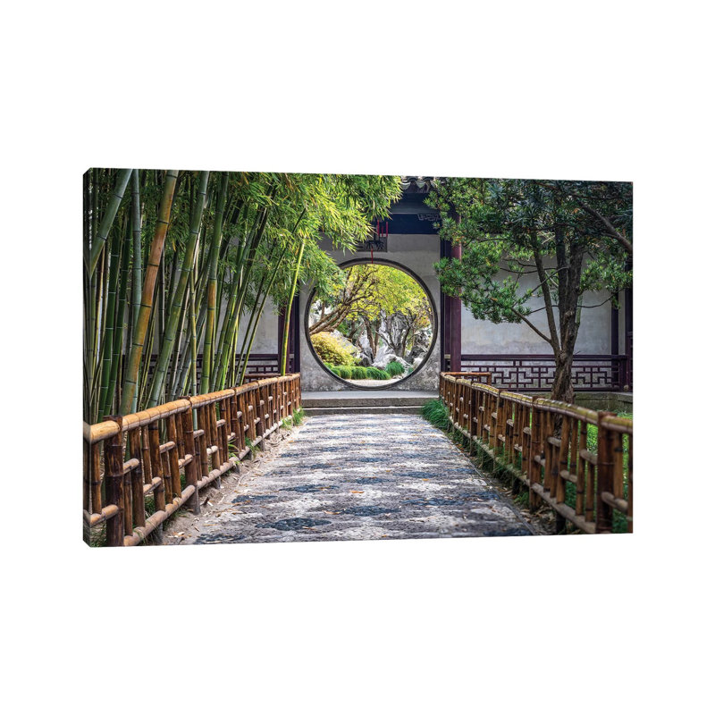 «Classical Chinese Garden, Suzhou» par Jan Becke - photographie sur toile tendue, H 12 po x l 18 po x 1,5 po