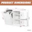 Armoire de buanderie autoportante avec portes, panier inclinable, tablette réglable, solution de rangement blanche