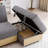 Convertible Sleeper Sofa Couch,Multifunctional Double Folding Sofa Bed,Storage Ottoman And Sofa Arm With  Box And Drawer, Drop Down Table With 2Cup Holders For Living Room,Apartment,Office,Grey