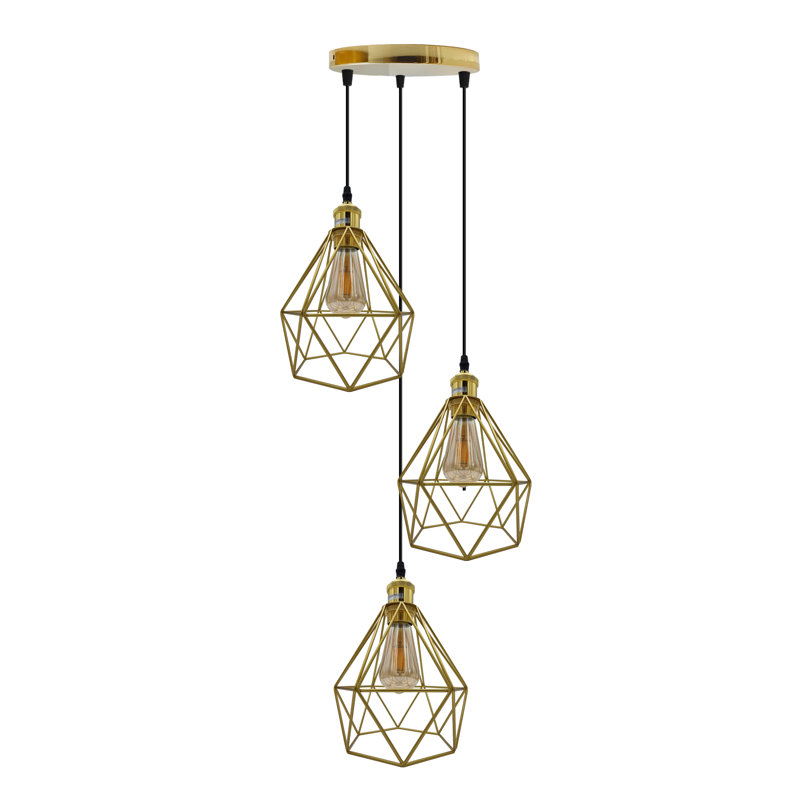 Brayshaw 3 - Light Gold Cluster Pendant