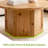 31.5" Solid Wood Round Coffee Table