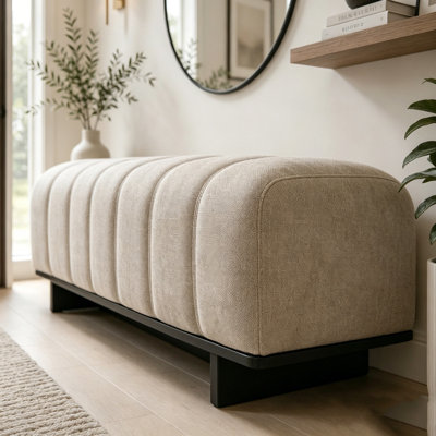 Indoor Dining Bench,with Rubber Wood Legs