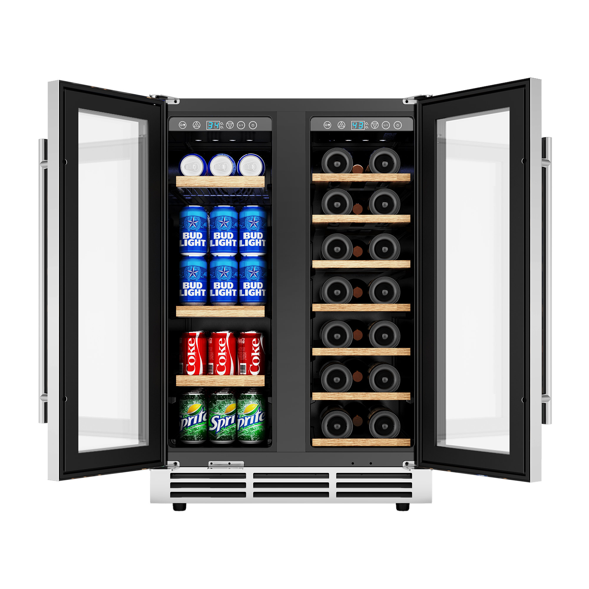 Simzlife 24” 4.9 Cubic Feet Under-Counter Beverage Refrigerator Wine Storage